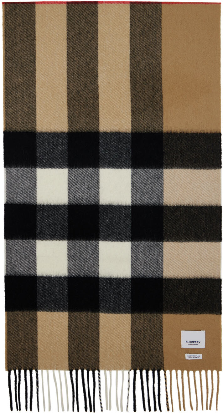 

Бежевый шарф в клетку Burberry