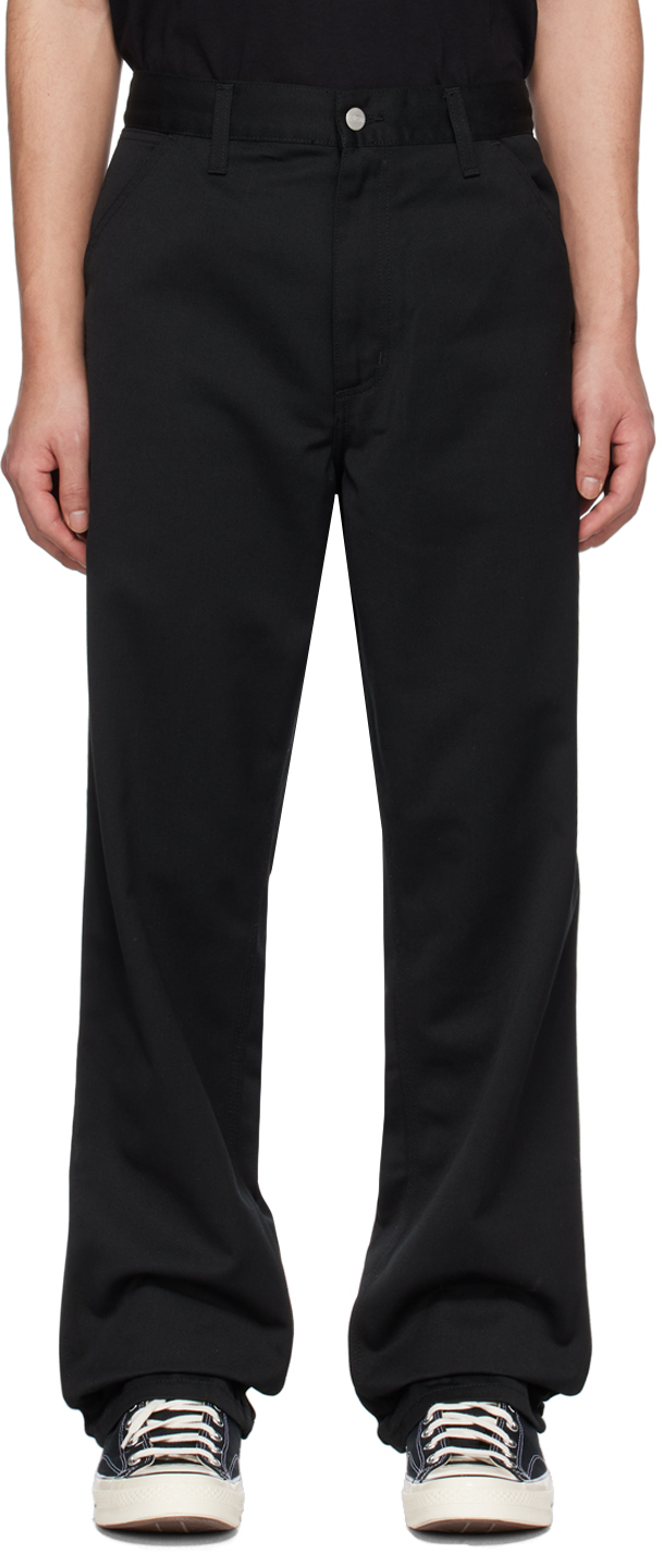Черные простые брюки Carhartt Work In Progress цена и фото
