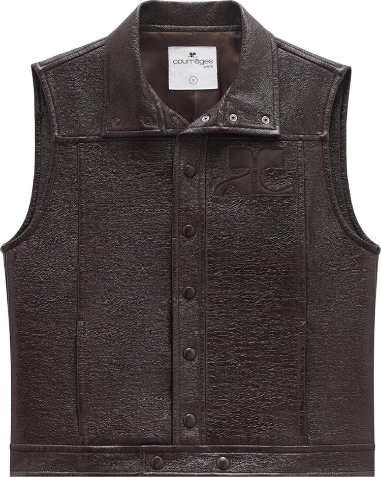 

Куртка Courrèges Vinyl Sleeveless Jacket 'Chocolate', коричневый