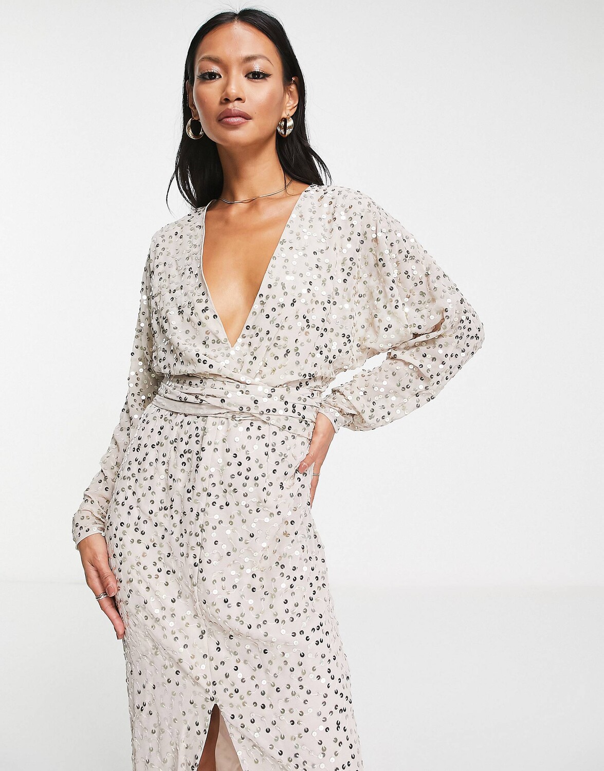

Платье миди с рукавами "летучая мышь" ASOS DESIGN