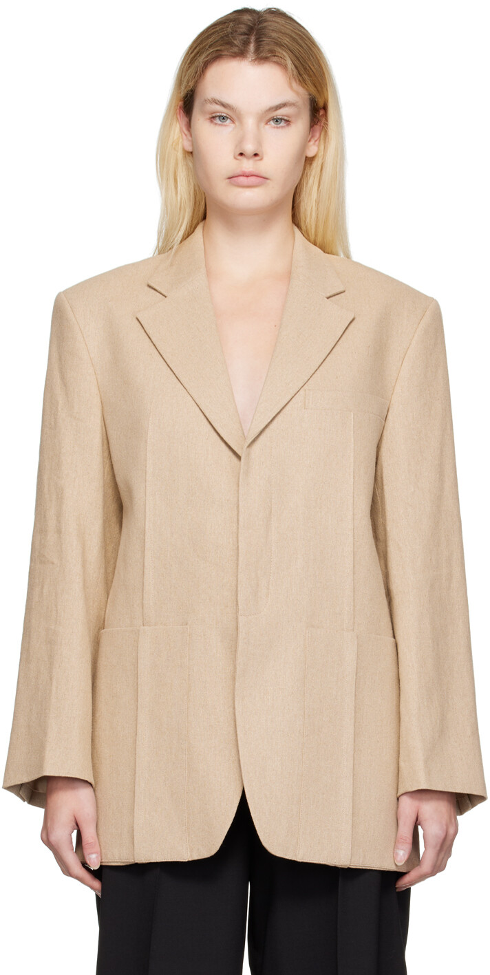 

Бежевый блейзер Le Papier 'La Veste D'Homme' Jacquemus