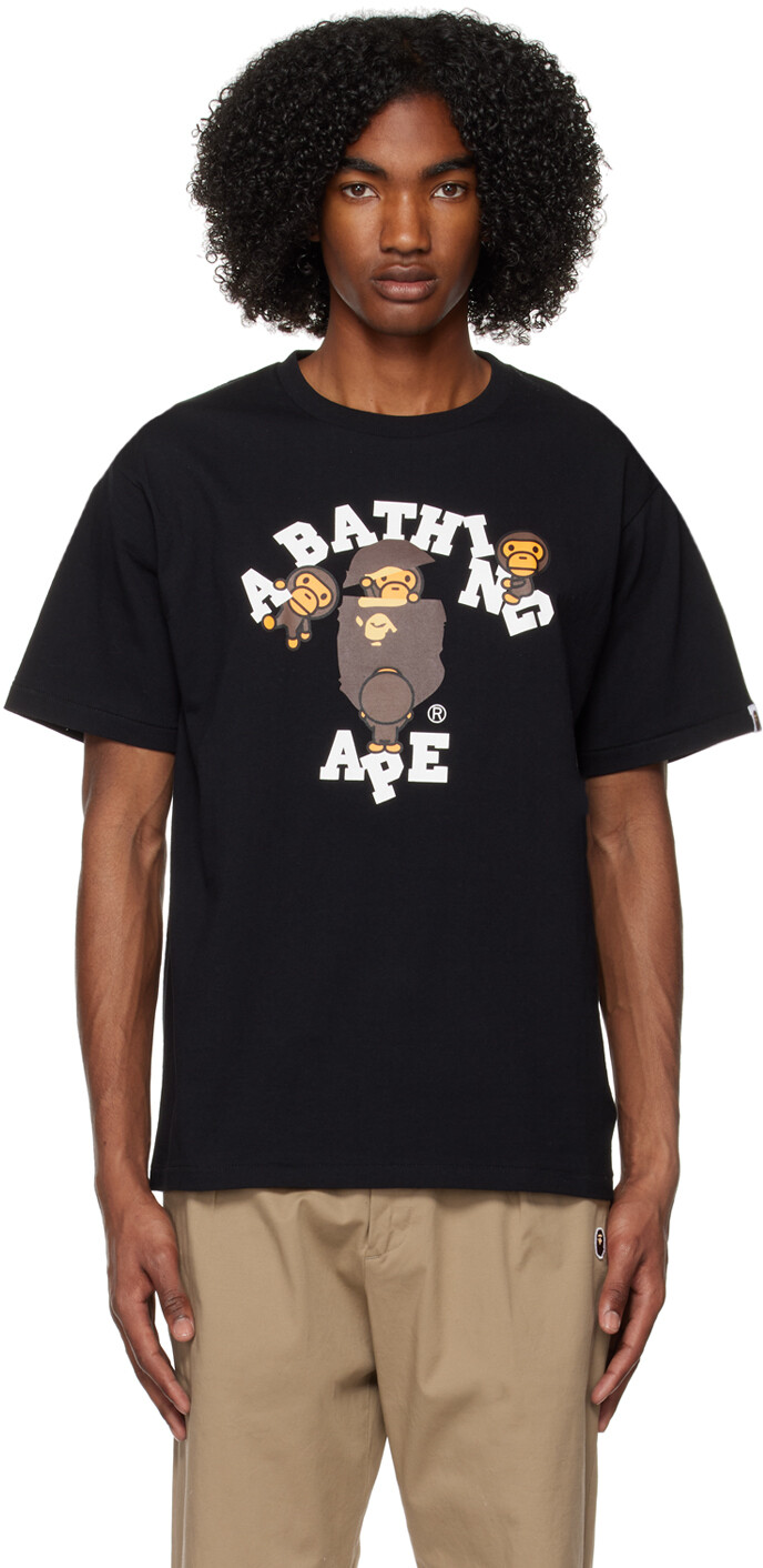 

Черная футболка College Milo BAPE