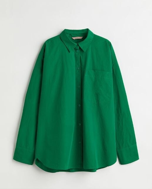 

Рубашка H&M cotton, зелёный