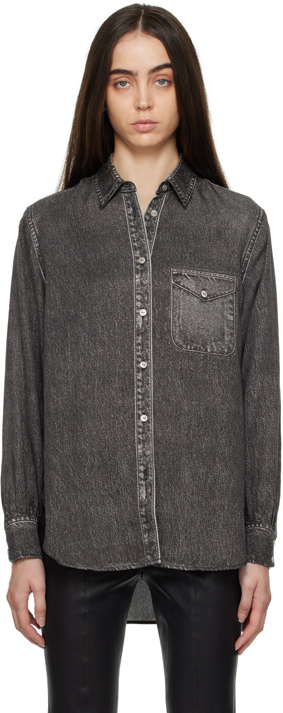 

Черная рубашка Liquid Miramar rag & bone