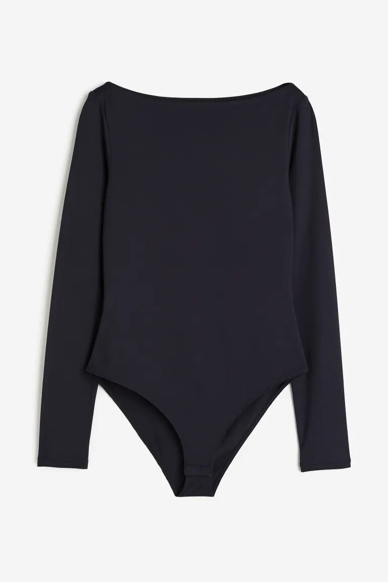 

Боди H&M Boat-neck, темно-синий