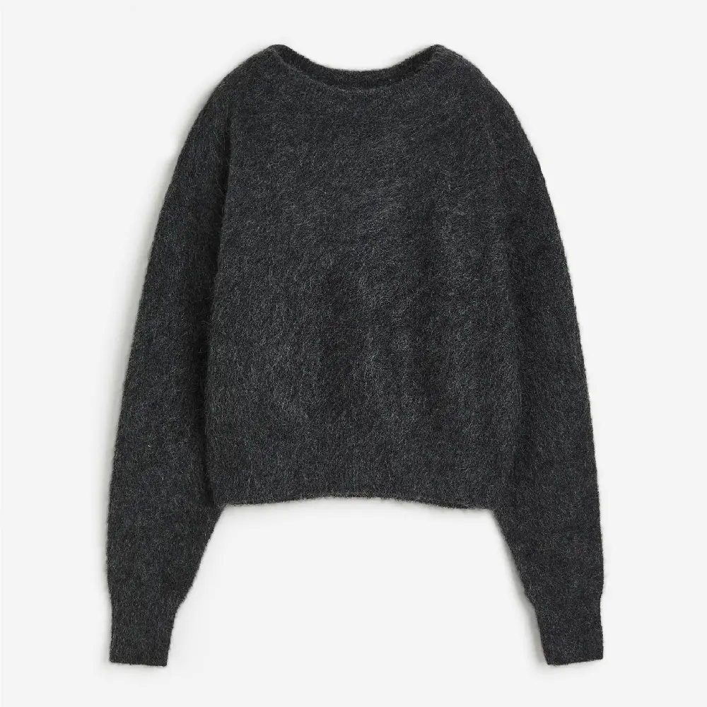 

Свитер H&M Oversized Mohair-blend, темно-серый
