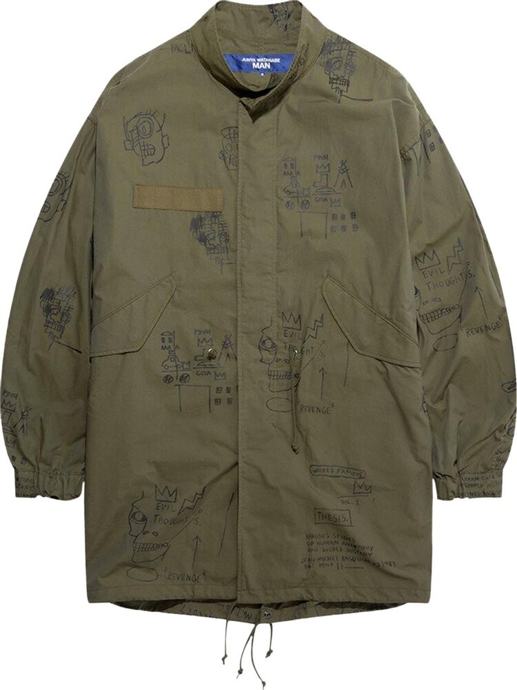 

Парка Junya Watanabe Jean Michel Basquiat M65 Fishtail Parka Military Green, зеленый