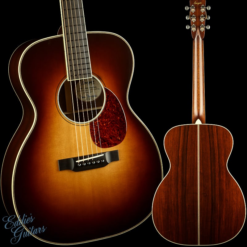 Акустическая гитара Bourgeois OM Large Soundhole Sunburst - Aged Tone Adirondack & Madagascar Rosewood цена и фото