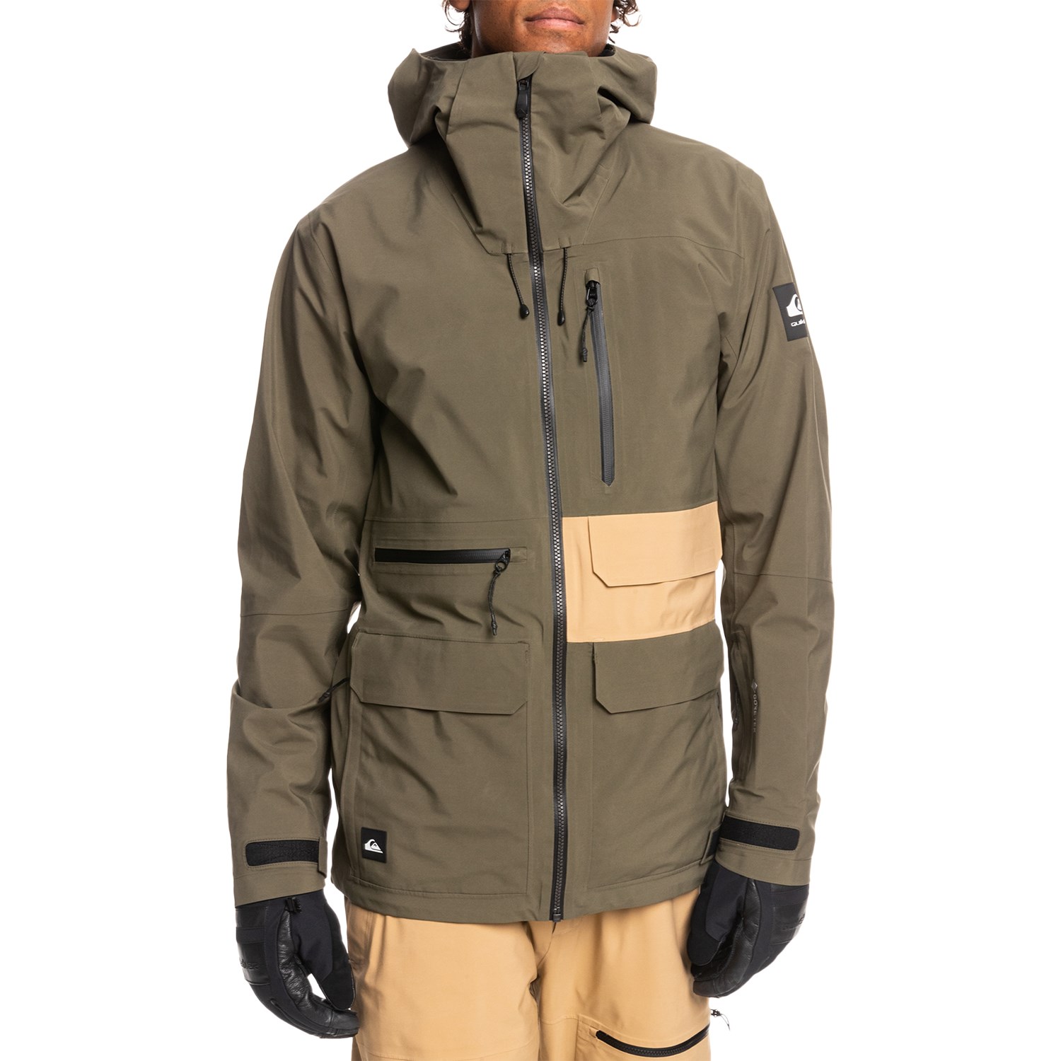 Куртка Quiksilver Goretex из черной ольхи, зеленый - фото