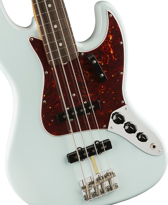 Fender American Original '60s Jazz Bass Накладка на гриф из палисандра, Sonic Blue w. HSC в винтажном стиле