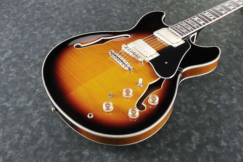 

Ibanez JSM10 John Scofield Signature Hollow Body Vintage Yellow Sunburst с футляром JSM10VYS