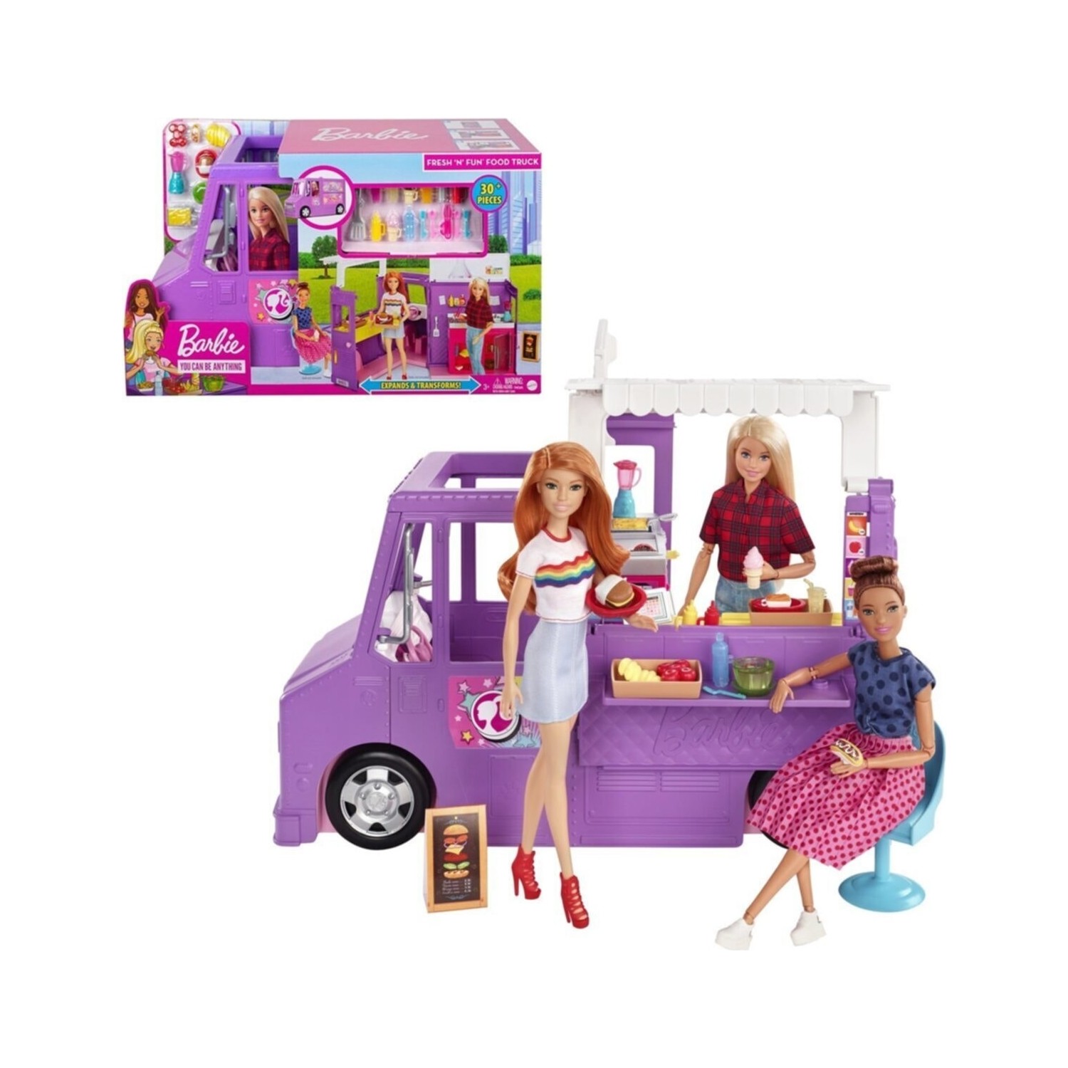Игровой набор Barbie трейлер с едой набор игровой hape fast food
