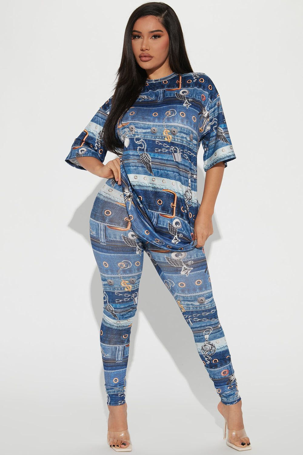 

Леггинсы Fashion Nova TP30012, синий