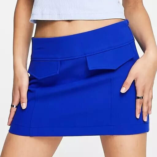 

Мини-юбка Pull&Bear Low Rise, синий