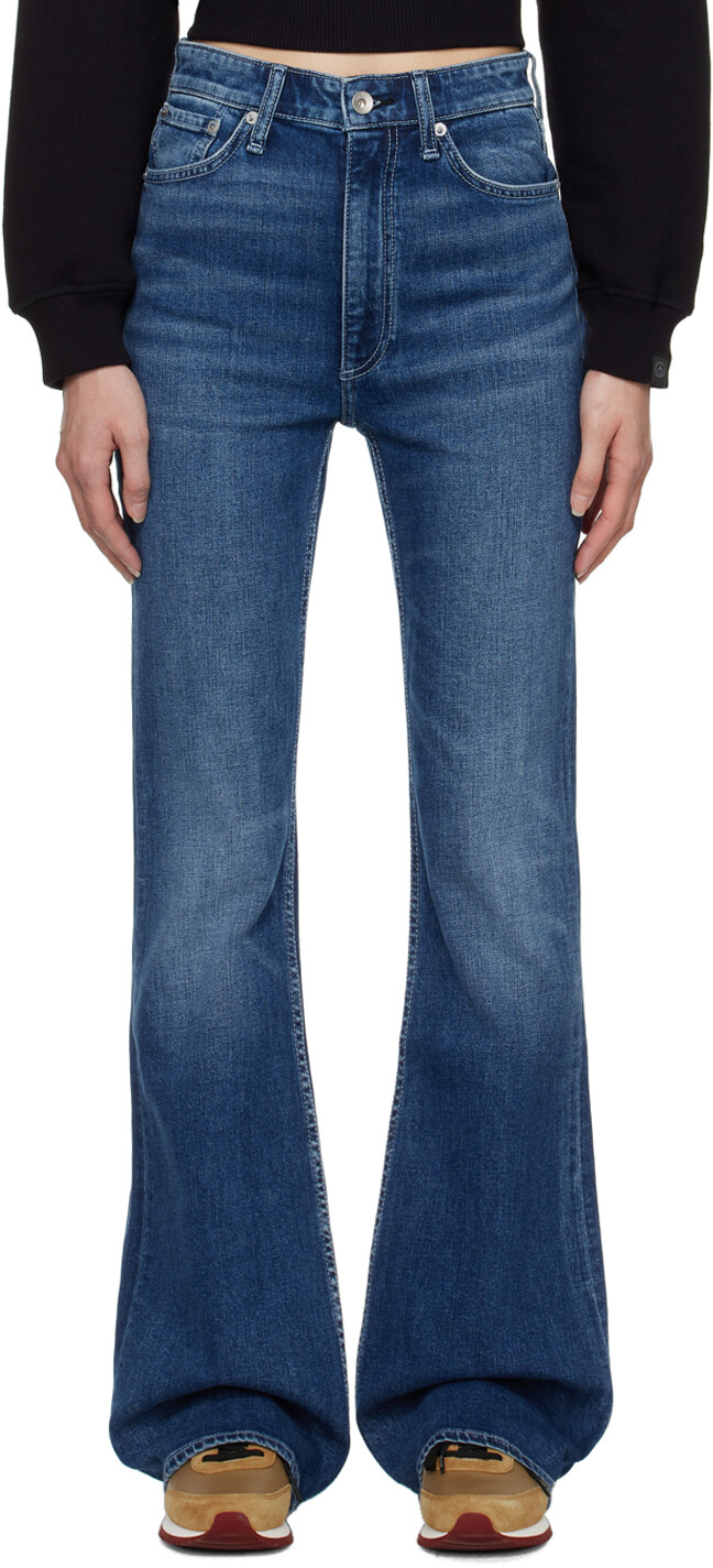 

Синие расклешенные джинсы Casey rag & bone