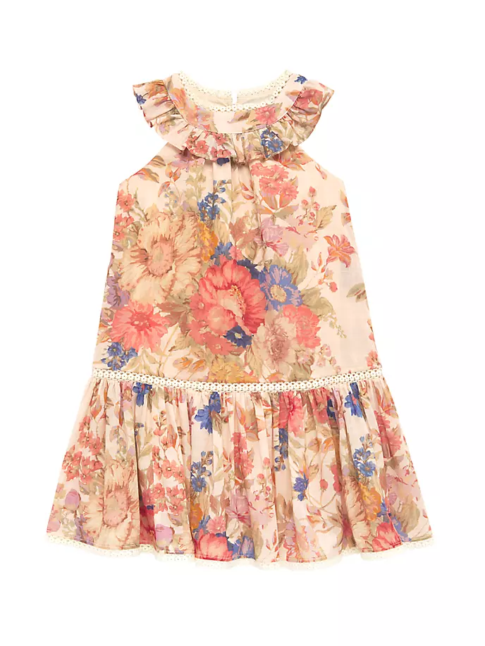 Свободное платье August для маленьких девочек и девочек Zimmermann Kids, цвет cream floral