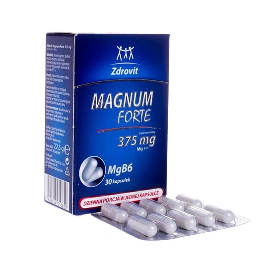 Natur Produkt, Здровит Магнум Форте 375 мг, 30 капсул
