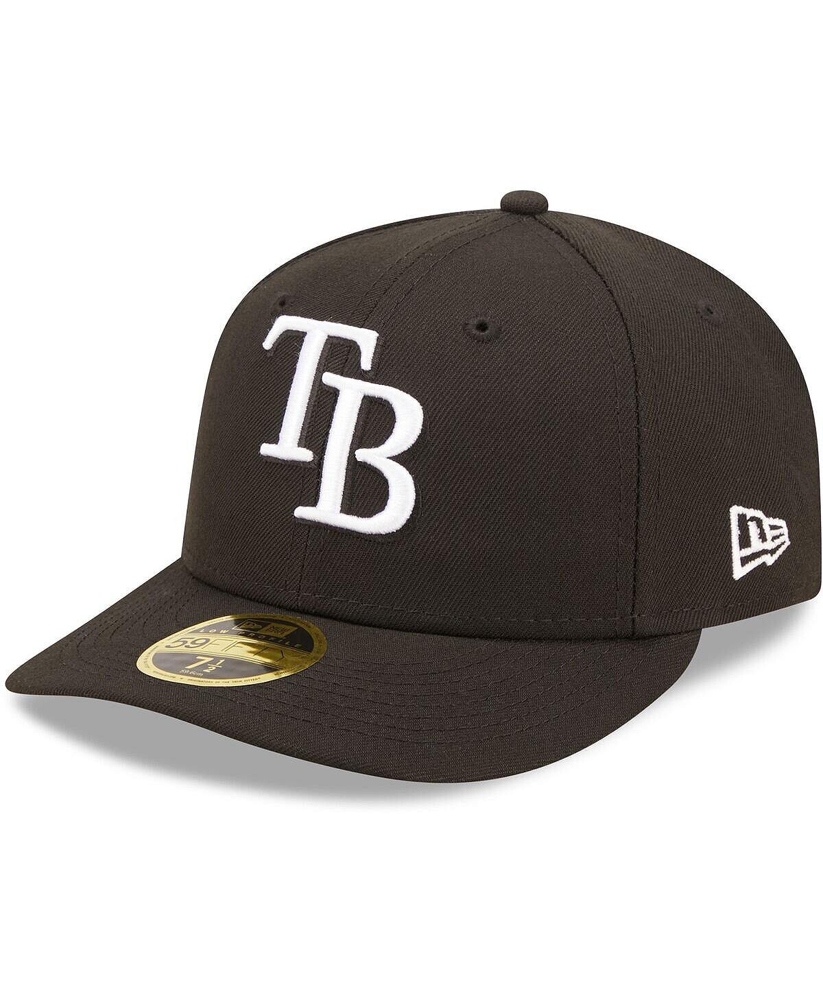 

Мужская приталенная шляпа Tampa Bay Rays черно-белая с низким профилем 59FIFTY New Era