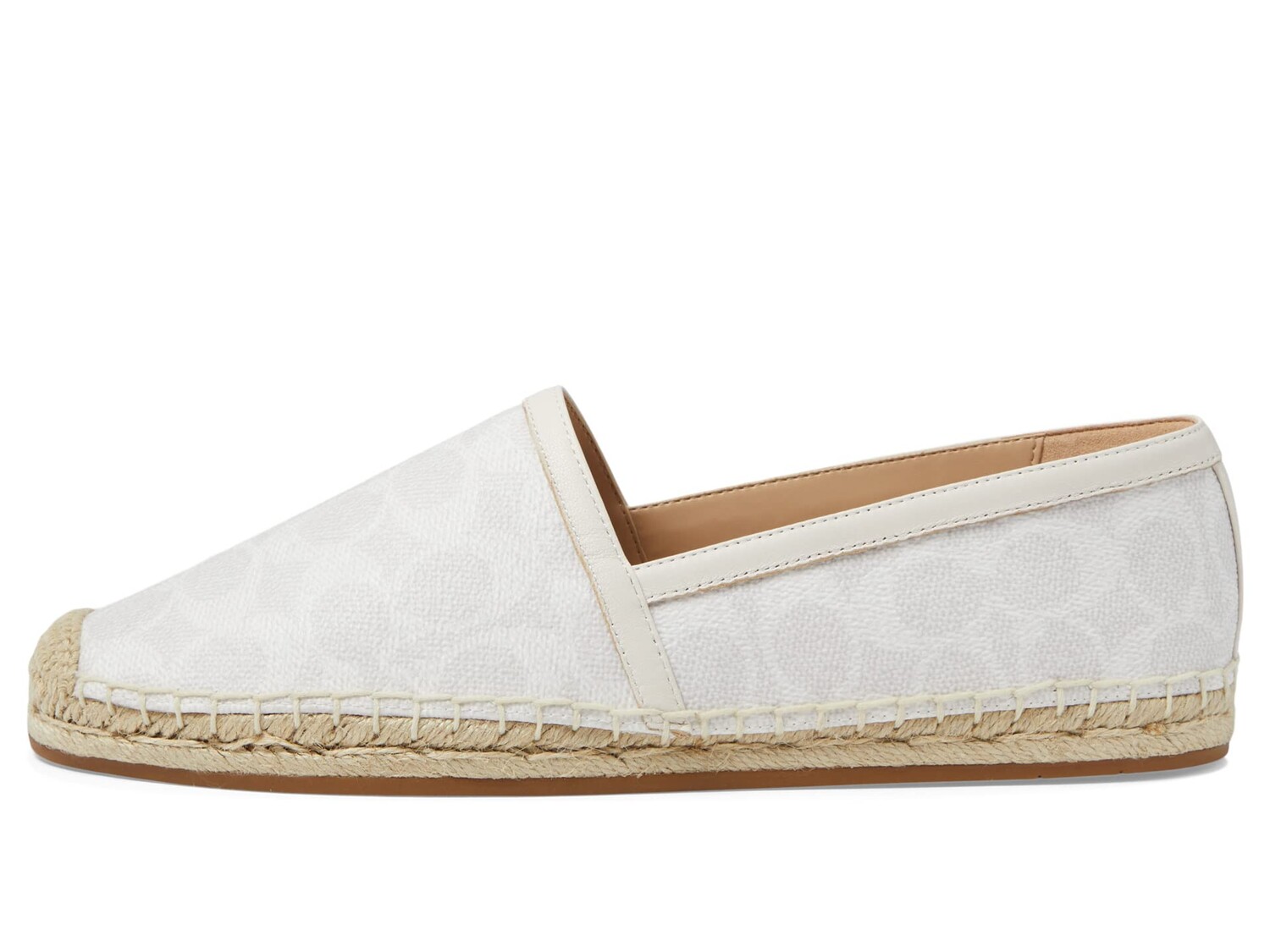 

Лоферы COACH Collins Coated Canvas Espadrille, белый