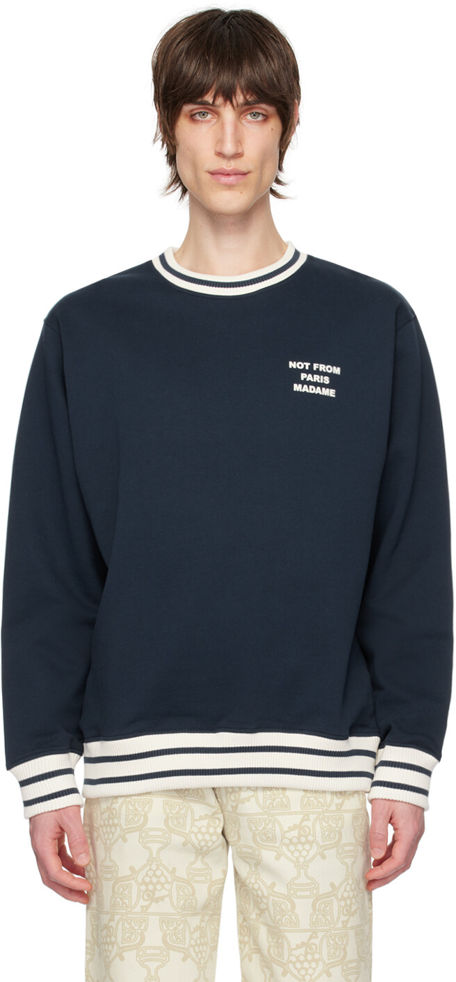

Темно-синий свитшот Le Sweatshirt Slogan Sport Drole De Monsieur