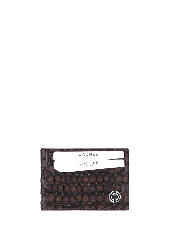 

Мужской кожаный кошелек для кредитных карт twin brown Cachee Concept