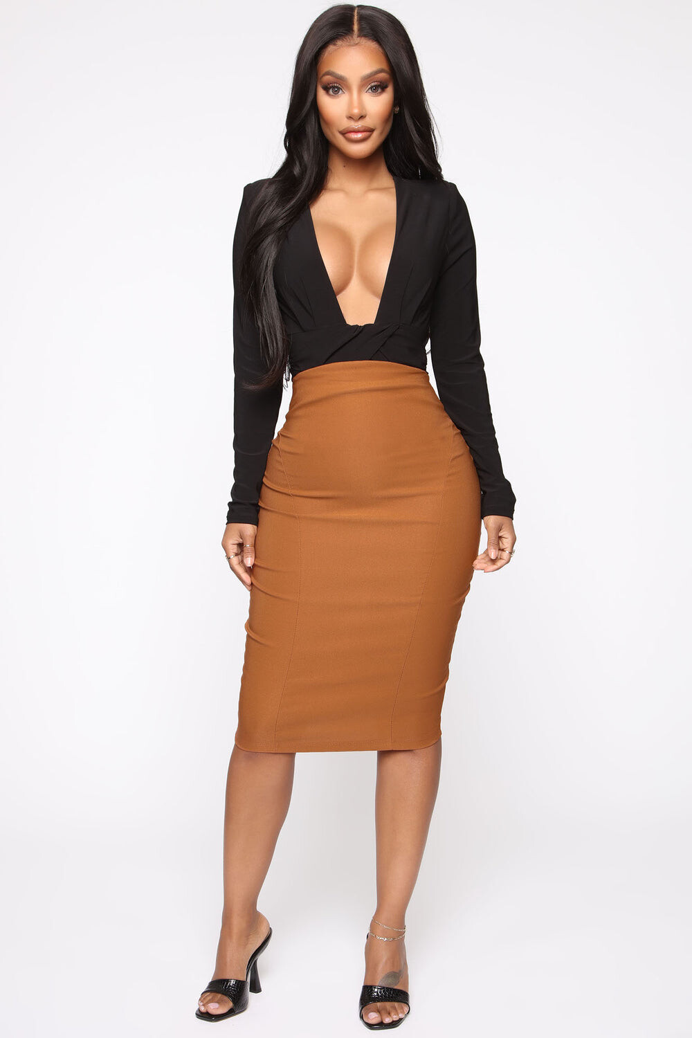 

Юбка Fashion Nova S1696, кэмел