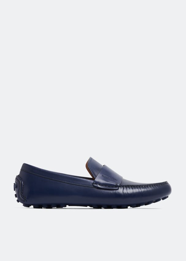 

Лоферы FERRAGAMO Saddle driving loafers, синий