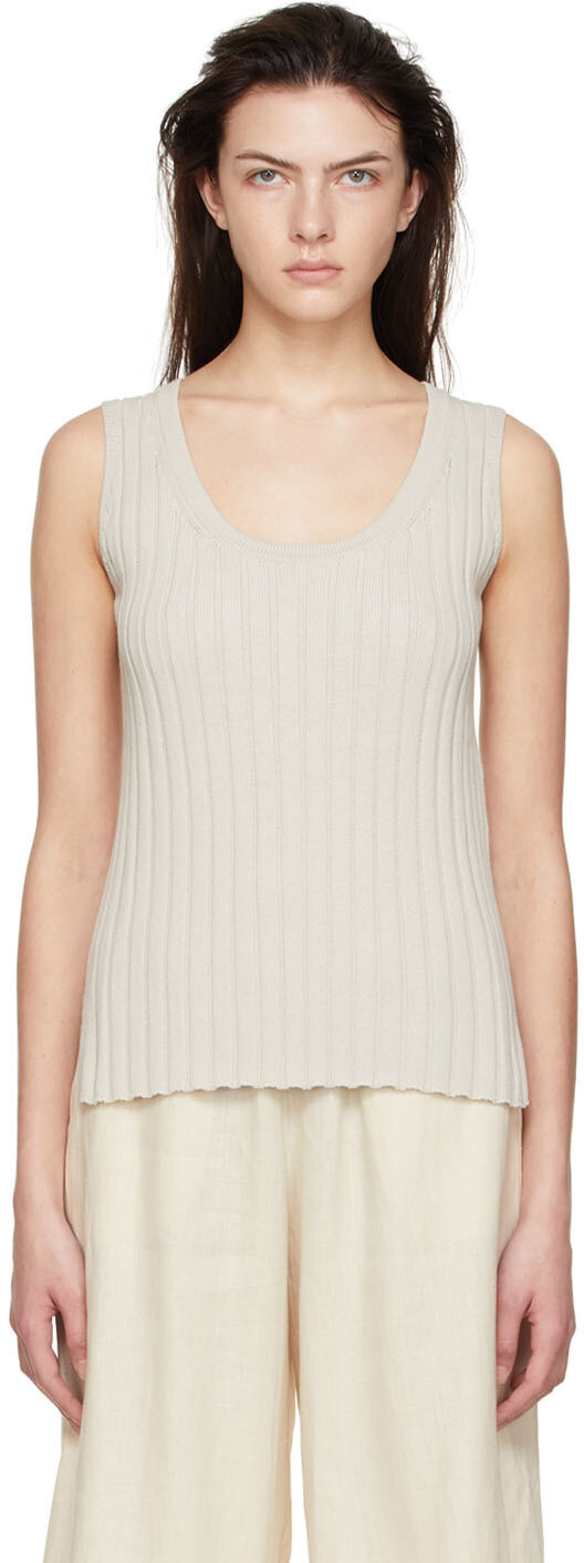 

Серо-коричневая майка Fetta Max Mara Leisure
