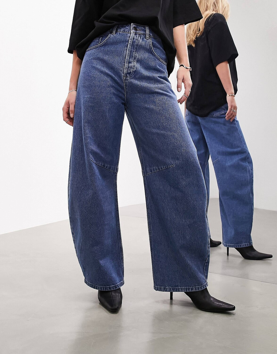 Джинсы Asos Edition Sydney Denim Barrel Leg, синий