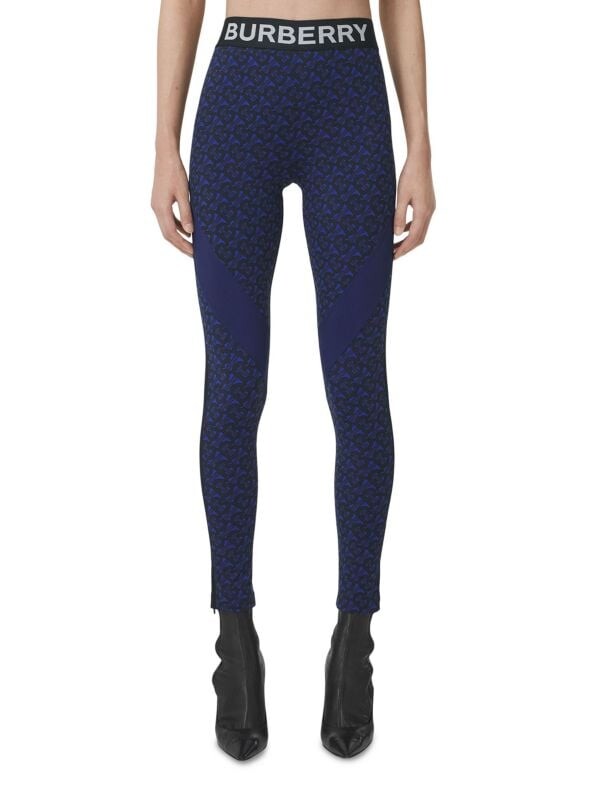 

Эластичные леггинсы с монограммой madden Burberry Deep royal blue