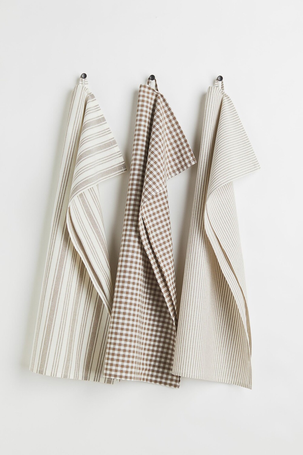 

Комплект кухонных полотенец H&M Home Cotton, 3 предмета, светло-коричневый