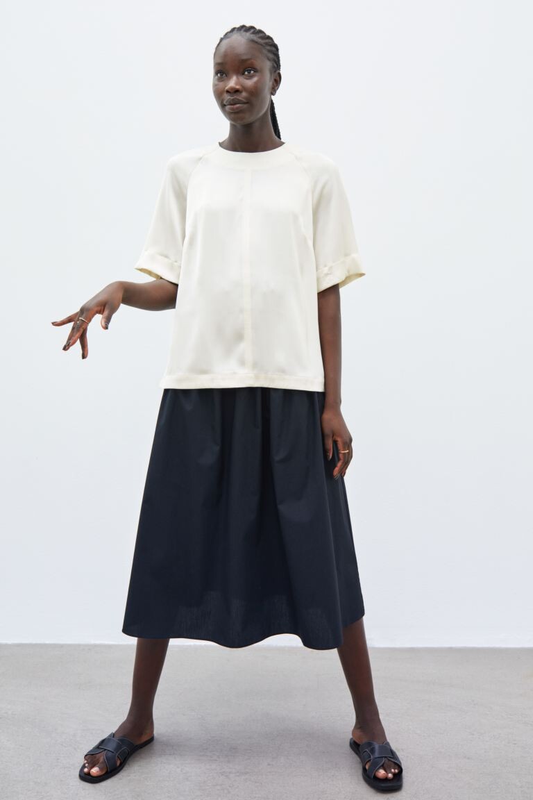 

Атласная блузка H&M, белый