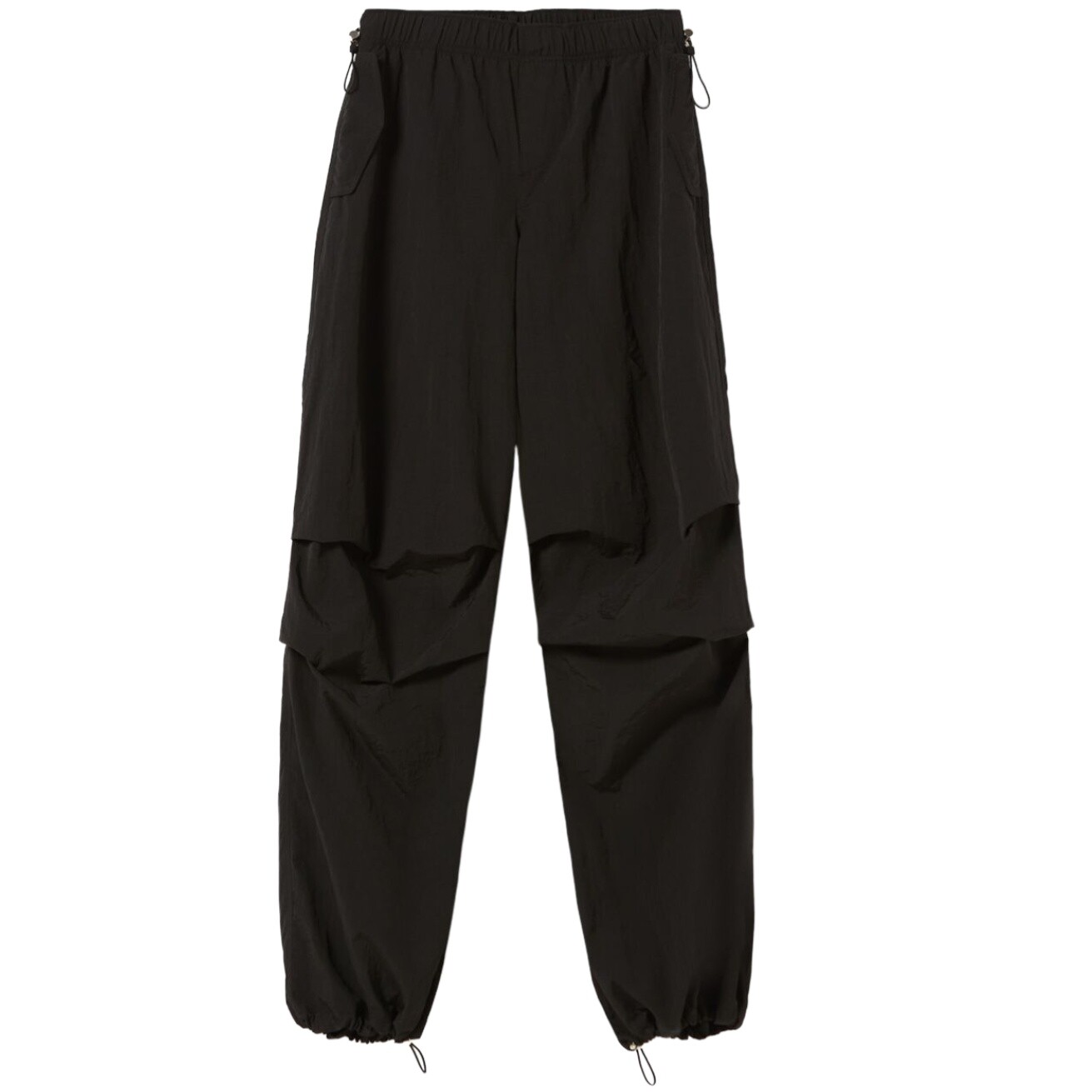 

Джоггеры Bershka Nylon Parachute, черный