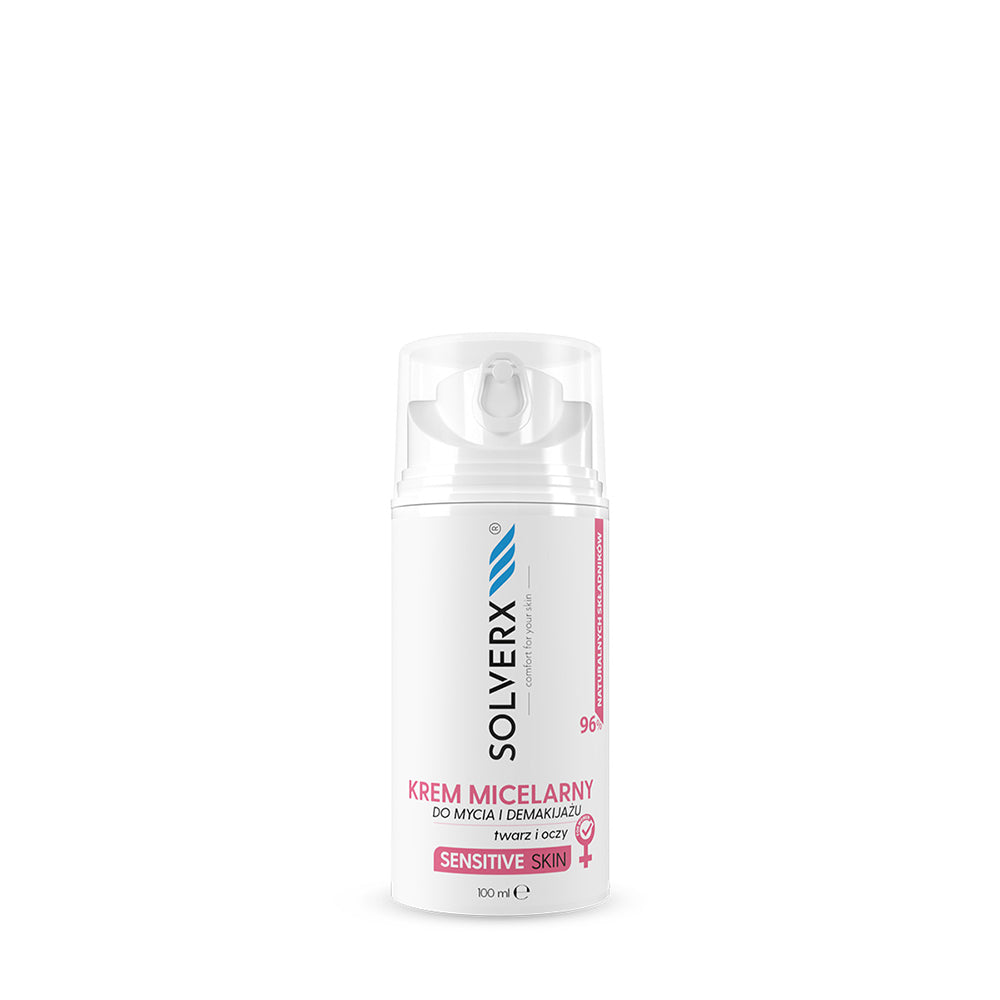 SOLVERX Sensitive Skin for Women мицеллярный крем для снятия макияжа чувствительной кожи 100мл
