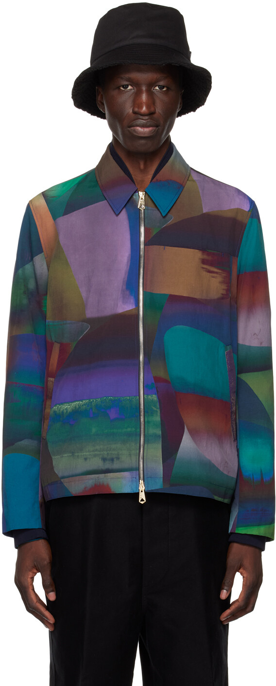 

Разноцветная куртка на молнии спереди Paul Smith, Черный