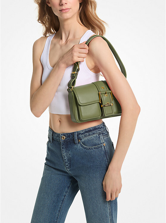 

Сумка Michael Kors Colby Medium Leather Shoulder, оливковый