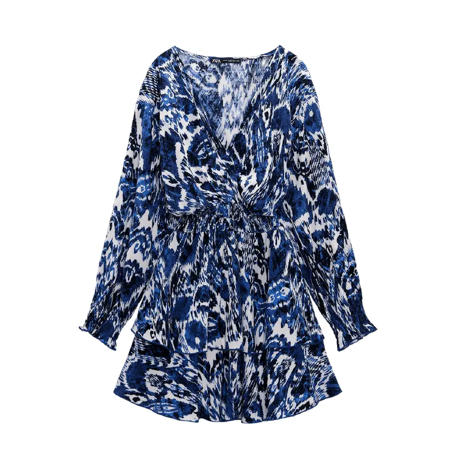

Платье Zara Printed With Elastic Waist, мультиколор