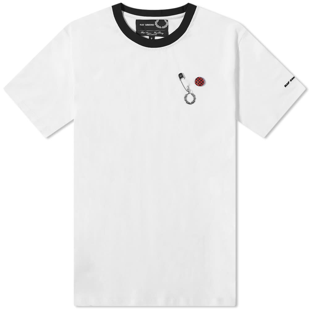

Футболка Fred Perry x Raf Simons Contrast Rib Tee, Белый