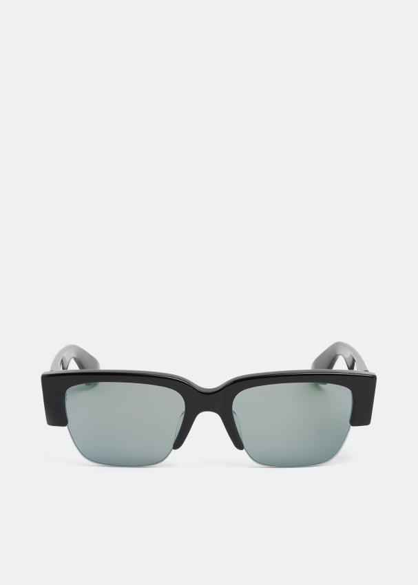 Солнечные очки ALEXANDER MCQUEEN Graffiti Slashed sunglasses, черный