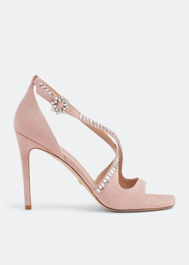 

Сандалии STUART WEITZMAN Gemcut 100 cut-out sandals, розовый
