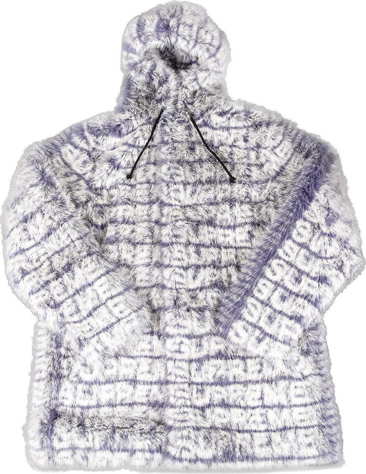 цена Пальто Supreme Faux Fur Hooded Coat 'Purple', фиолетовый
