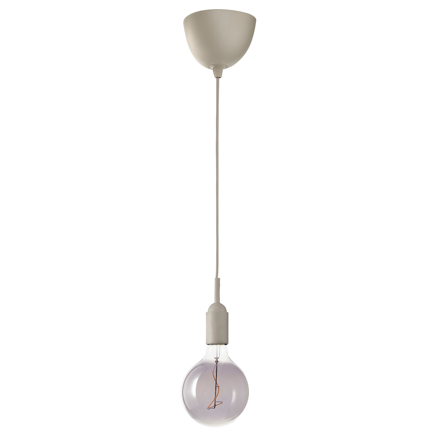 GRÅVACKA / MOLNART ГРОВАКА / МОЛЬНАРТ Потолочный светильник+лампа, беж/серое стекло, 125 мм IKEA