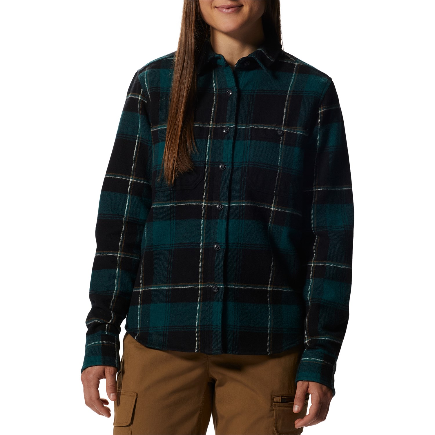 цена Рубашка с длинным рукавом Mountain Hardwear Plusher, темно-зеленый