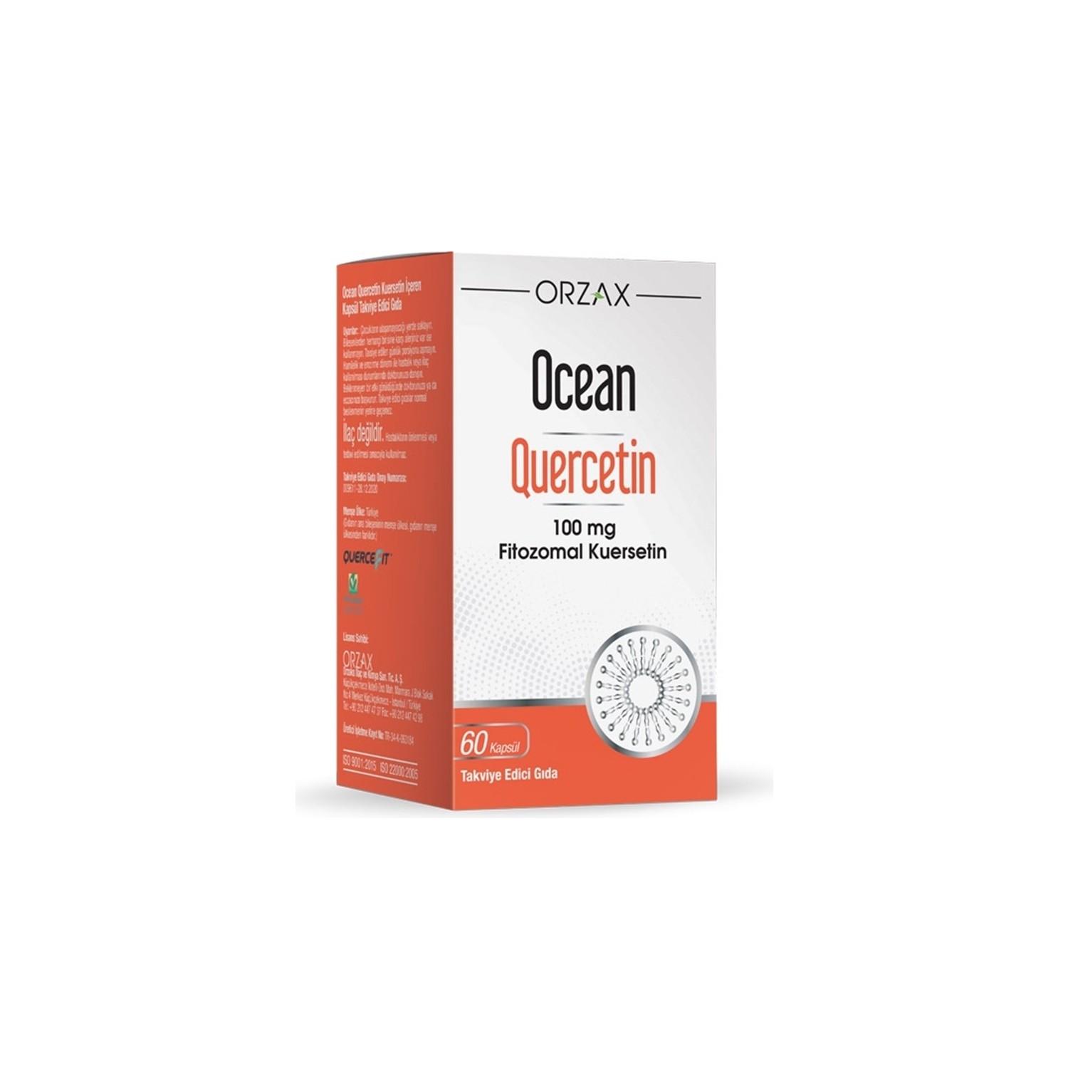 Кверцетин Orzax Ocean 100 мг, 60 капсул