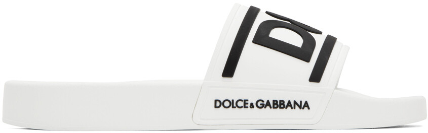 

Белые шлепанцы Gomma Dolce & Gabbana