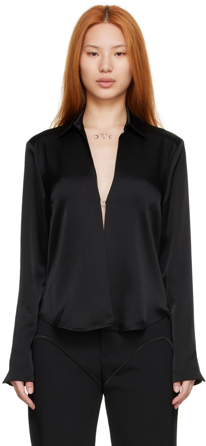 

Эксклюзивная черная рубашка SSENSE Paris Georgia
