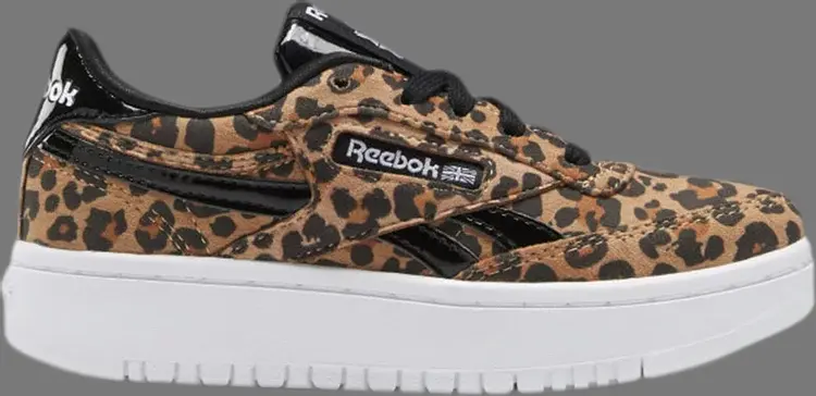 

Кроссовки club c double little kid 'leopard' Reebok, коричневый