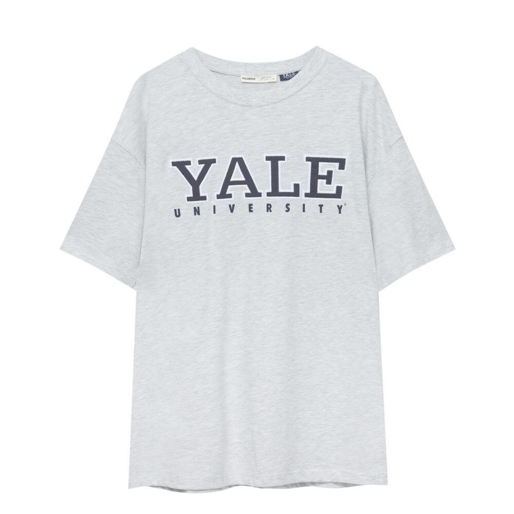 

Футболка Pull&Bear Yale Varsity-style, серый