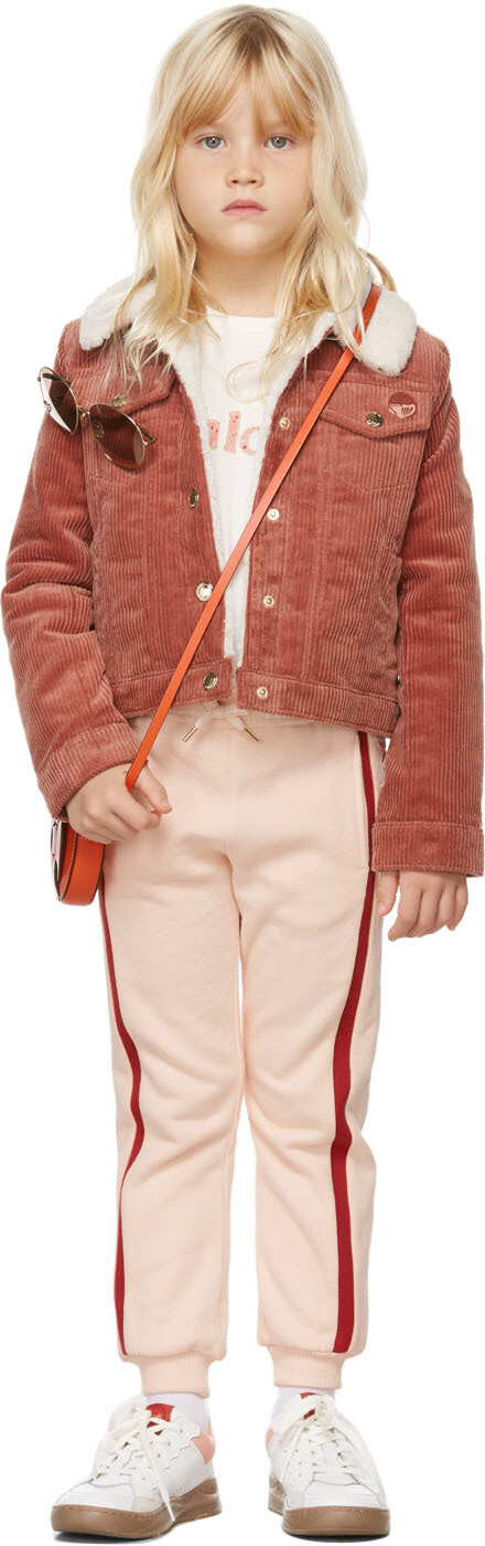

Детская футболка Off-White с длинным рукавом и логотипом Chloé