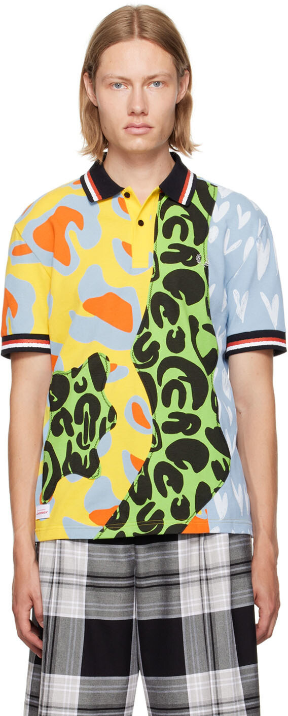 

Многоцветная футболка-поло Fred Perry Edition Animal Patchwork Charles Jeffrey Loverboy